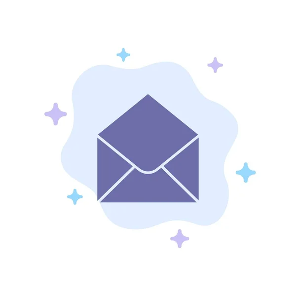 SMS, ηλεκτρονικό ταχυδρομείο, αλληλογραφία, μήνυμα μπλε εικονίδιο σε αφηρημένο σύννεφο φόντο — Διανυσματικό Αρχείο