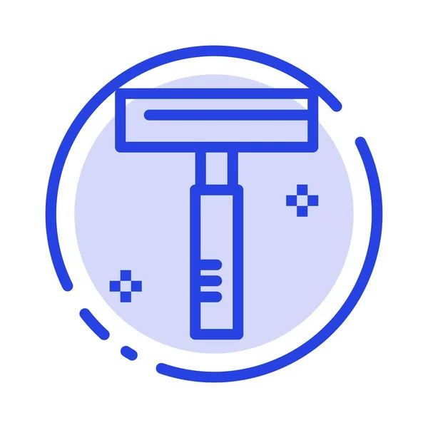 Beauty, Cosmetic, Razor, Salon Blue Dotted Line Icon — стоковый вектор