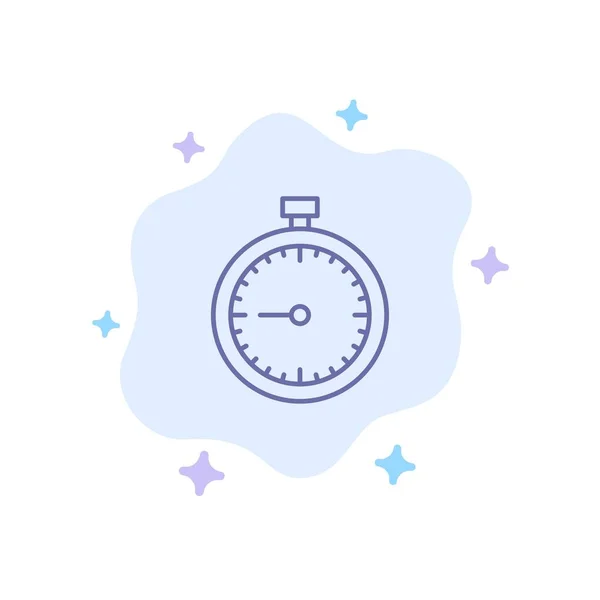 Cronómetro, Reloj, Rápido, Rápido, Tiempo, Temporizador, Reloj Icono Azul en A — Vector de stock
