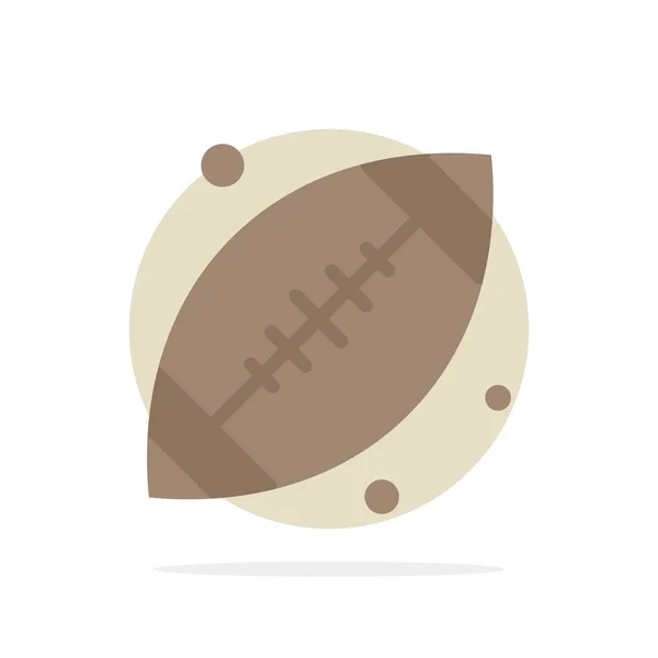 Bola, Fútbol, Deporte, EE.UU. Círculo abstracto Fondo Color plano — Vector de stock