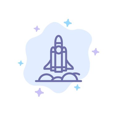 Unicorn Başlangıç, İş, Roket, Başlangıç Mavi Simge Soyut