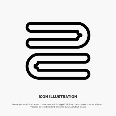 Temiz, temizlik, havlu hattı Icon vector