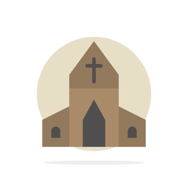 Kilise, Ev, Paskalya, Çapraz Soyut Daire Arka Plan Düz col
