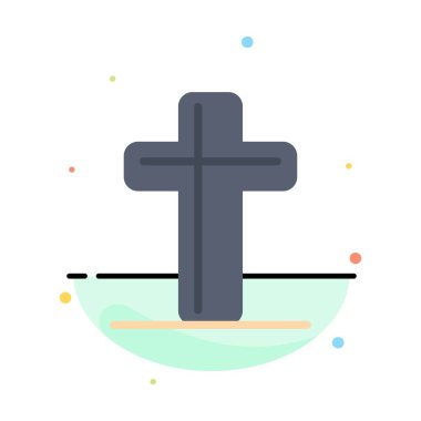 Kutlama, Hıristiyan, Haç, Paskalya Soyut Düz Renk Simgesi T