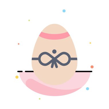 Hediye, Kuş, Dekorasyon, Paskalya, Yumurta Soyut Düz Renk Simge Tem