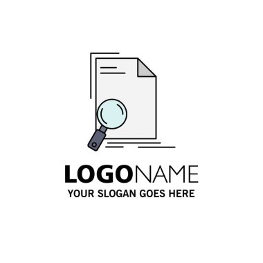 Analiz, belge, dosya, bul, sayfa Düz Renk Simgesi Vektör