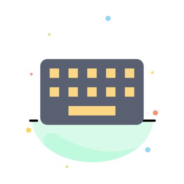 Klavye, Yazma, Pano, Tuş Soyut Düz Renk Simgesi Şablonu