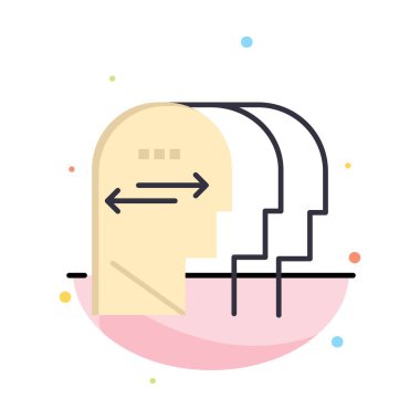 Kişilik, Karakter, Zihin, Kafa İş Logo Şablonu. Düz 