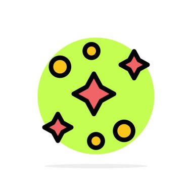 Galaksi, Uzay, Yıldız Soyut Daire Arka Plan Düz renk Simgesi