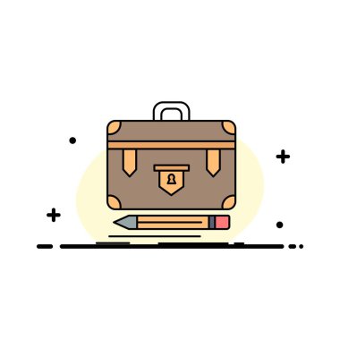 evrak çantası, iş, finansal, yönetim, portföy Düz Renk