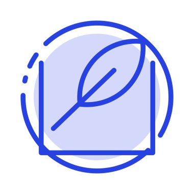 Yaprak, Yeşil, Ağaç Mavi Noktalı Satır Simgesi