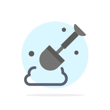 İnşaat, Kürek, Araç Soyut Daire Arka Plan Düz renk