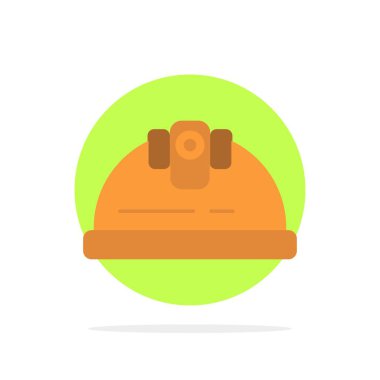 Kask, Mühendis, Bina, İnşaat Soyut Daire Backgro