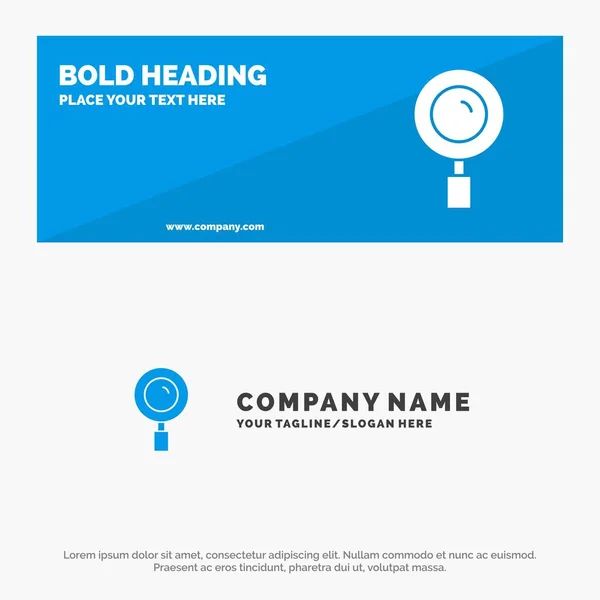 Trouver, Loupe, Loupe, Recherche SOlid Icon Website Banner an — Image vectorielle