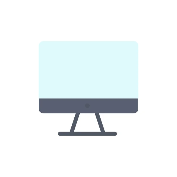 Ordenador, Monitor, Pantalla, Hardware Icono de color plano. Vector ico — Archivo Imágenes Vectoriales