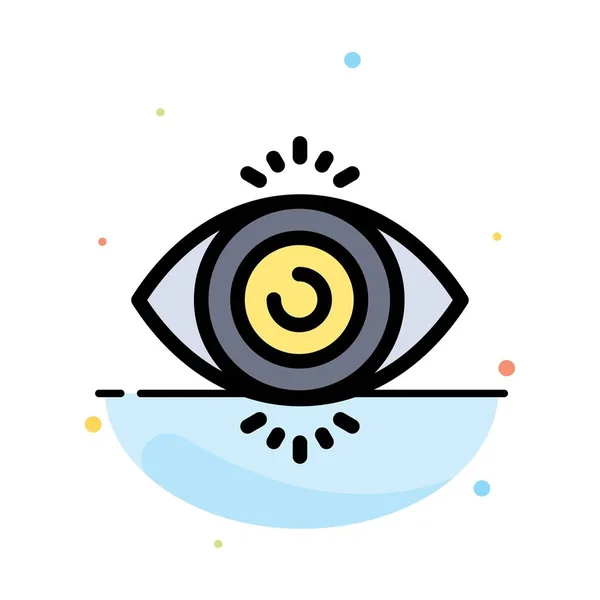 Тест Eye, Search, Science Abstrated Flat Color Icon — стоковый вектор
