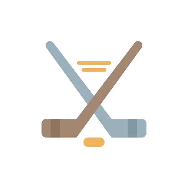 Hokey, Ice sport, sport, americký plochý barevný symbol. Ikona vektoru — Stockový vektor