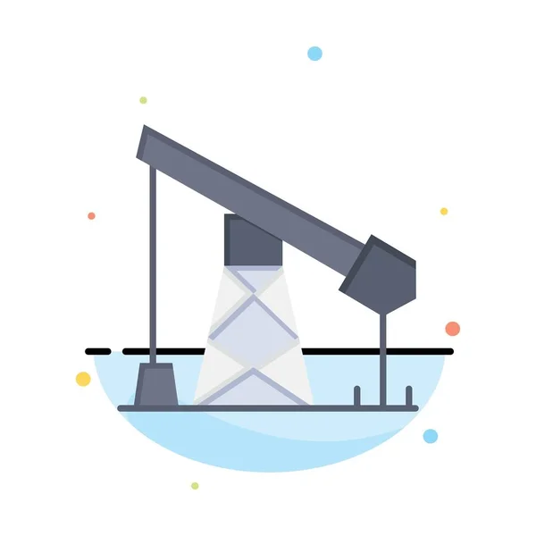 İnşaat, Sanayi, Petrol, Gaz İş Logo Şablonu. Düz Co — Stok Vektör
