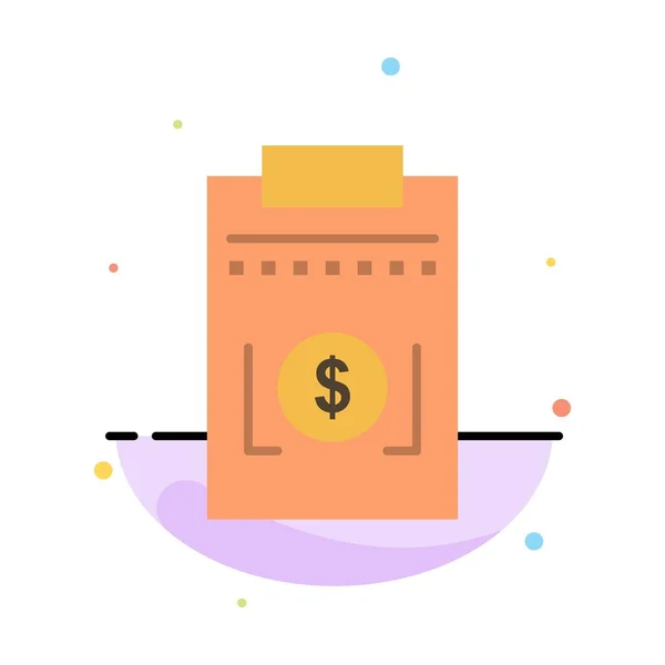 Dépenses, Entreprise, Dollar, Argent Abstrait Icône de couleur plate Templa — Image vectorielle