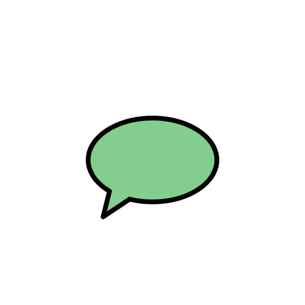 Sohbet, Sohbet, Masaj, Posta İş Logo Şablonu. Düz Renk — Stok Vektör