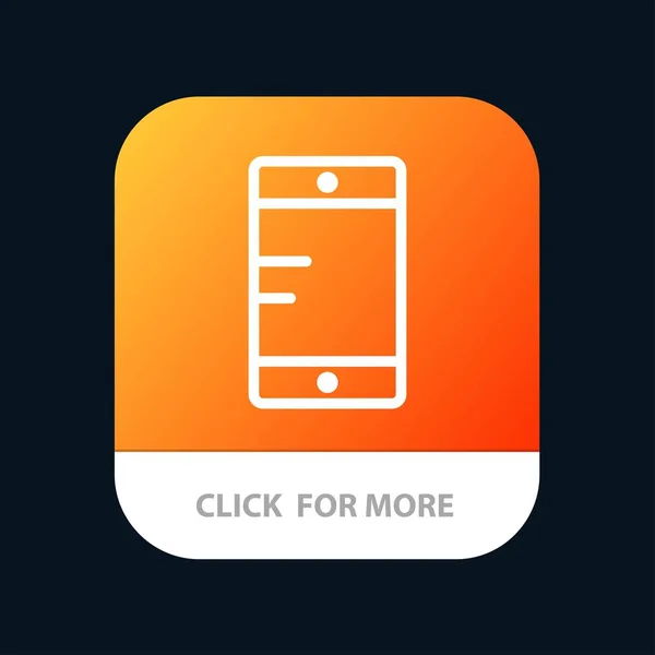 Móvil, Celular, Botón de aplicación móvil de la escuela. Línea de Android e IOS Ver — Vector de stock