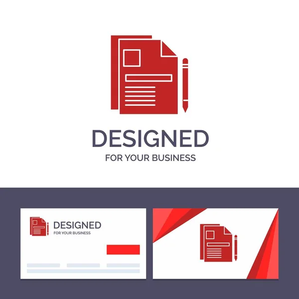 Modelo de cartão de visita criativo e logotipo Contrato, Negócios, Doc —  Vetores de Stock