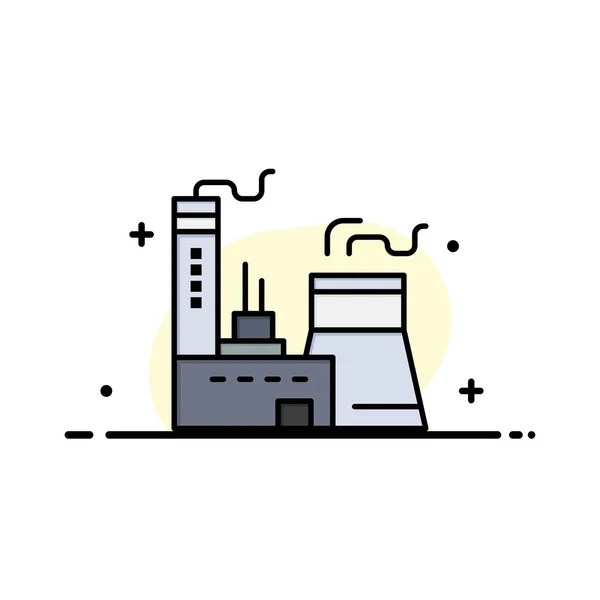 Gebäude, Bau, Fabrik, Industrie Business Logo Vorlage — Stockvektor
