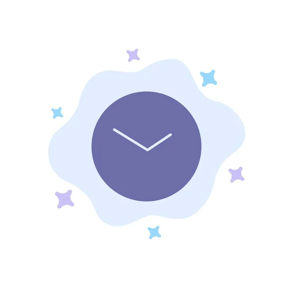 Basic, Watch, Heure, Horloge Icône bleue sur fond de nuage abstrait — Image vectorielle