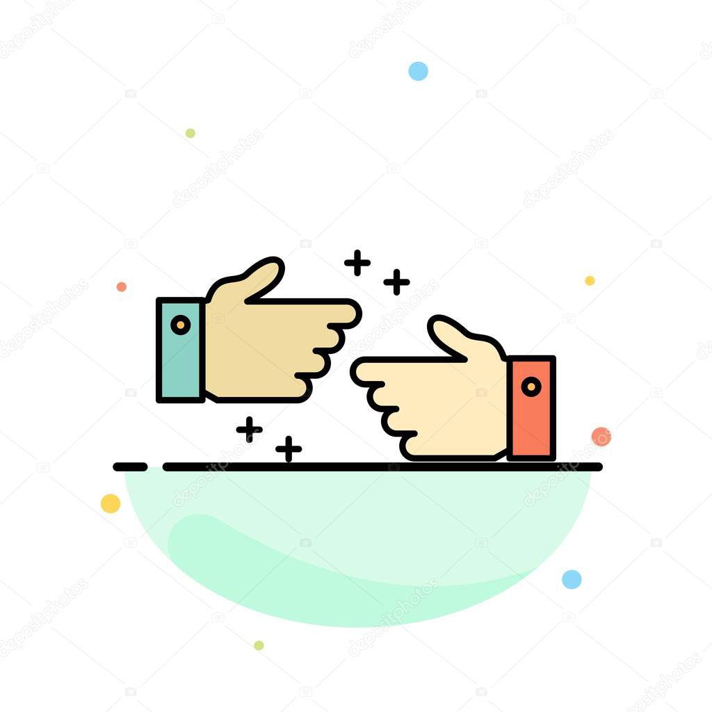 Handshake, Done, Ok, Business Abstract Flat Color Icon Template