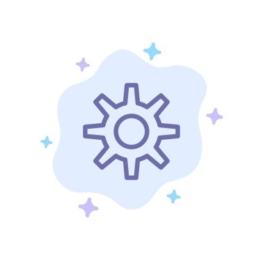 Soyut Bulut Arka Planında Dişli, Ayar, Tekerlek Mavisi Simgesi