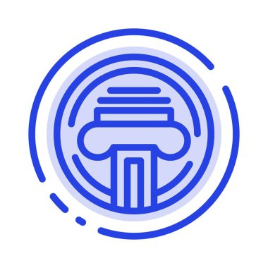 Yazıcı, Tür, Daktilo, Yazar Mavi Noktalı Çizgi Simgesi