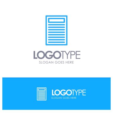 Kitap, Eğitim, Slogan için Kırmızı Mavi Anahat Logo Yeri