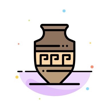 Amphora, Antik Kavanoz, Yunanistan, Kavanoz Soyut Düz Renk Simge Templ