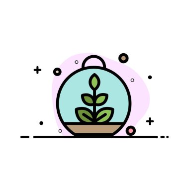 Büyüme, Yaprak, Bitki, Bahar Düz Çizgisi Simge Sebze Dolduruldu