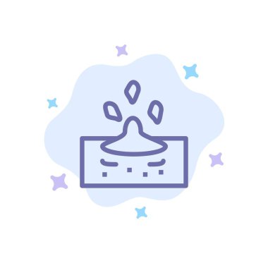 Damla, Yağmur, Yağmurlu, Soyut Bulut Arka Plan Üzerinde Su Mavisi Simge