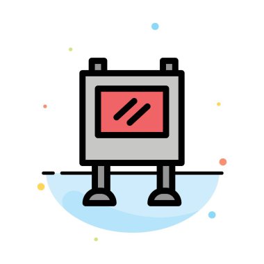 Reklam, reklam, Billboard, poster soyut düz Colo