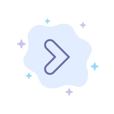 Ok, Sağ, İleri, Soyut Bulut Bac Yön Mavi Simge