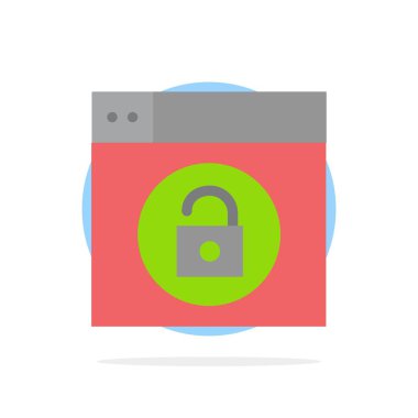 Web, Tasarım, Kilit, Soyut Daire Arka Plan Düz renk kilidini 