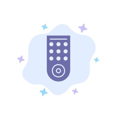 Soyut Bulut Arka Planda Kontrol, Uzaktan, Tv Mavisi Simgesi