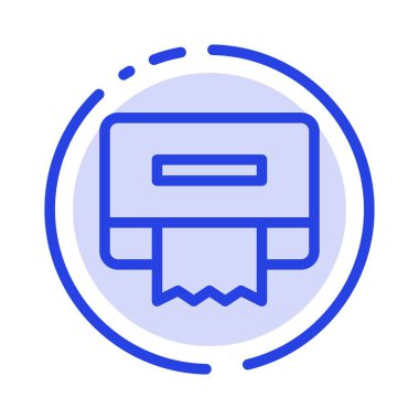 Temizlik, Kağıt, Doku Mavi Noktalı Çizgi Simgesi