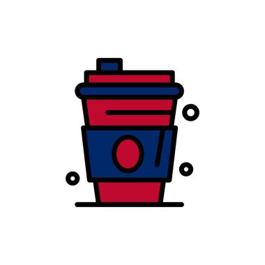 Alkol, İçki, Meyve Suyu, Abd Düz Renk Simgesi. Vektör simgesi afiş 