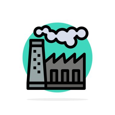 Fabrika, Kirlilik, Üretim, Duman Soyut Daire Arka Plan