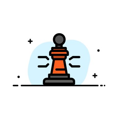 Satranç, Oyun, Oyuncu, Kral, Poker Business Flat Line Dolu Simge