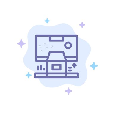 Soyut Bulutta Kabin, Merkez, Kontrol, Panel, Oda Mavisi Simgesi 