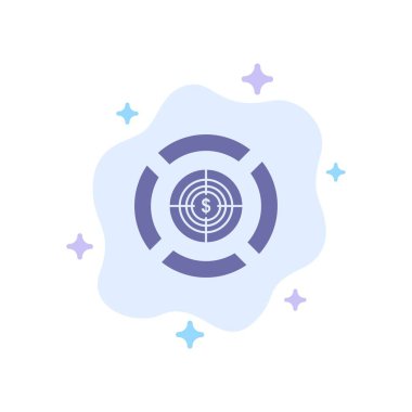 Dart, Odak, Hedef, Soyut Bulut Backgrou Dolar Mavi Simge