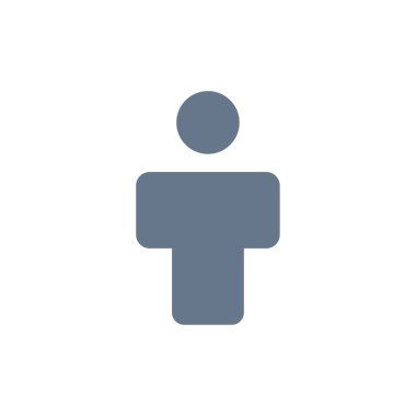 Avatar, Erkek, Insanlar, profil düz renk simgesi. Vektör simgesi Bann