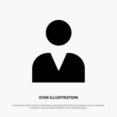 Yönetici, Man, Kullanıcı katı Glyph Simgesi vektörü