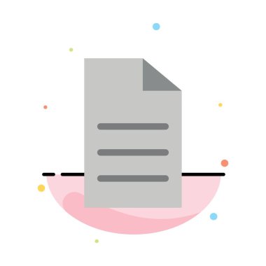 Dosya, Veri, Kullanıcı, Arayüz Soyut Düz Renk Simgesi Şablonu