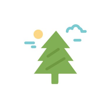 Orman, Ağaç, Weald, Kanada Düz Renk Simgesi. Vektör simgesi afiş