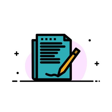 Sözleşme, Rapor, Form, Düzen, Kağıt İş Düz Hat Fille